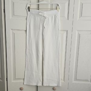 Monrow women's natural Cotton soft ankle cropped wide Pants. #0073